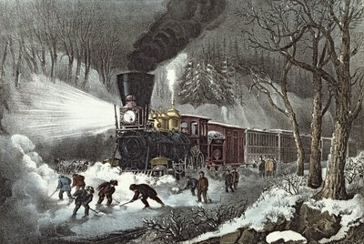 Escena del Ferrocarril Americano, 1871 de N. and Ives, J.M. Currier